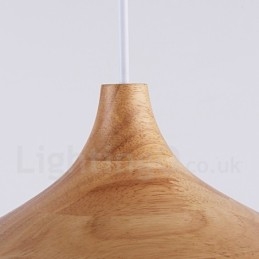 1 Ljus Modern Contemporary Wood Pendellampa