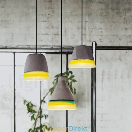 1 Ljus Vintage Concrte Pendellampa 1 Ljus Vintage Concrte Pendellampa