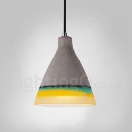 1 Ljus Vintage Concrte Pendellampa