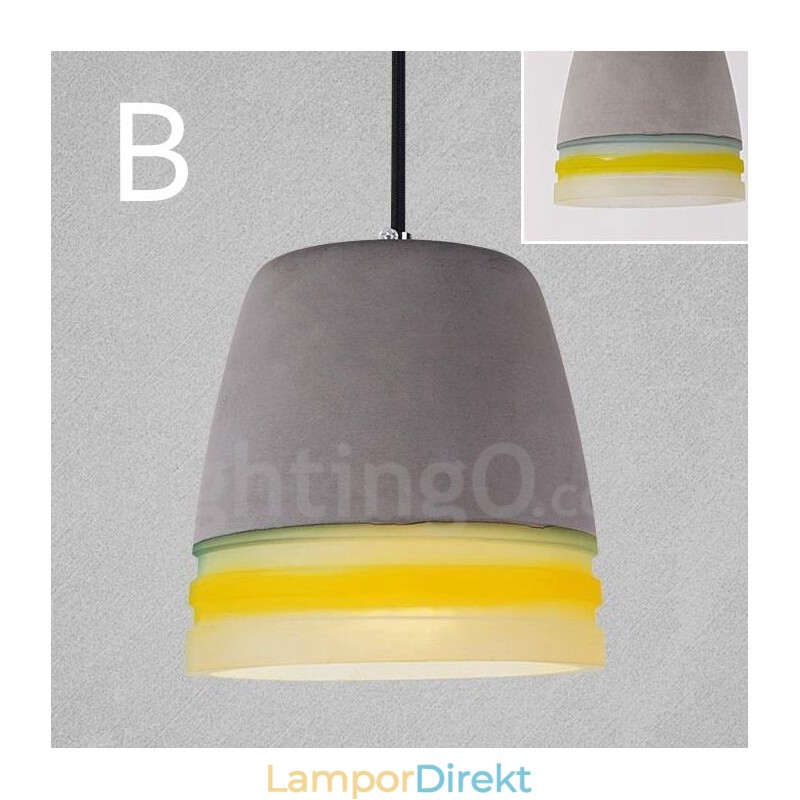 1 Ljus Vintage Concrte Pendellampa