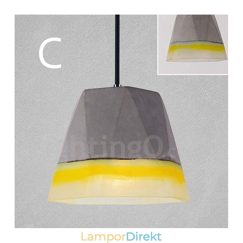 1 Ljus Vintage Concrte Pendellampa
