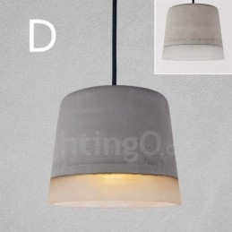 1 Ljus Vintage Concrte Pendellampa