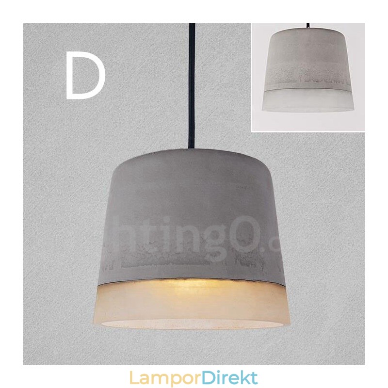1 Ljus Vintage Concrte Pendellampa