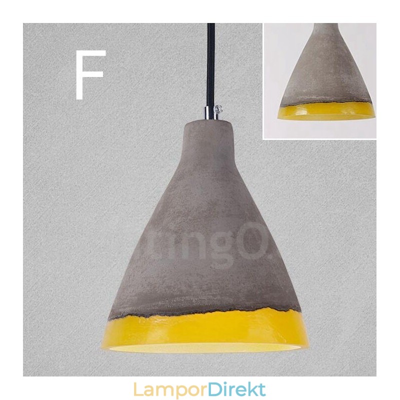 1 Ljus Vintage Concrte Pendellampa