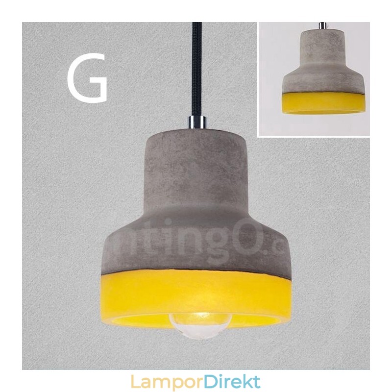 1 Ljus Vintage Concrte Pendellampa