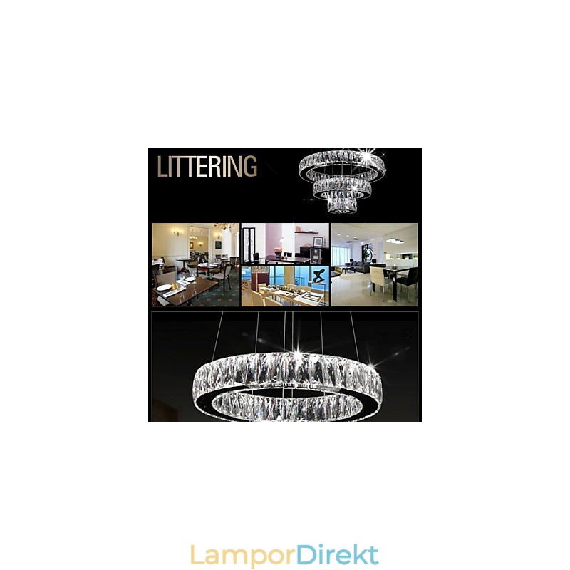 Kristallkronalampor Modern Belysning Tre Ringar D305070 K9 Stora Taklampor I Kristall