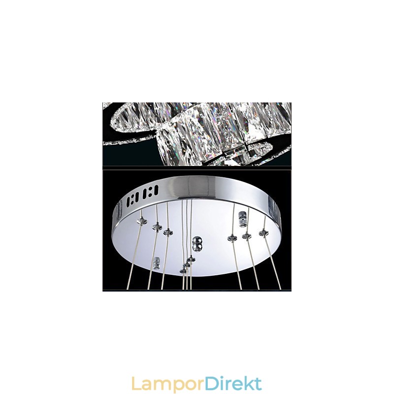 Kristallkronalampor Modern Belysning Tre Ringar D305070 K9 Stora Taklampor I Kristall