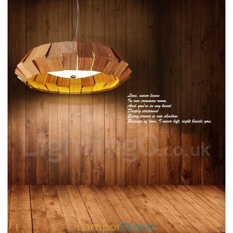 Modern Och Modern Trä Taklampa