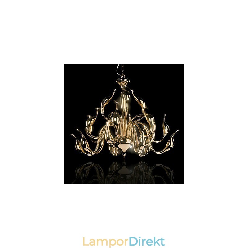 Modern Ljuskrona Light 18 Lights G4 Guldplätering