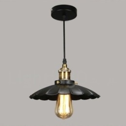 Svart Metall Vintage Taklampa