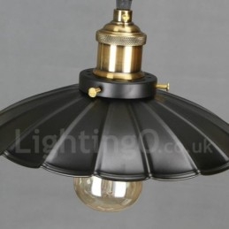 Svart Metall Vintage Taklampa
