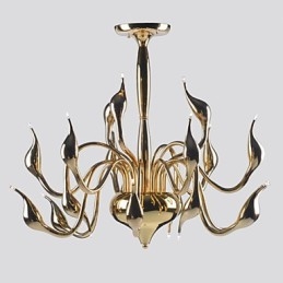 Modern Ljuskrona Light 18 Lights G4 Guldplätering