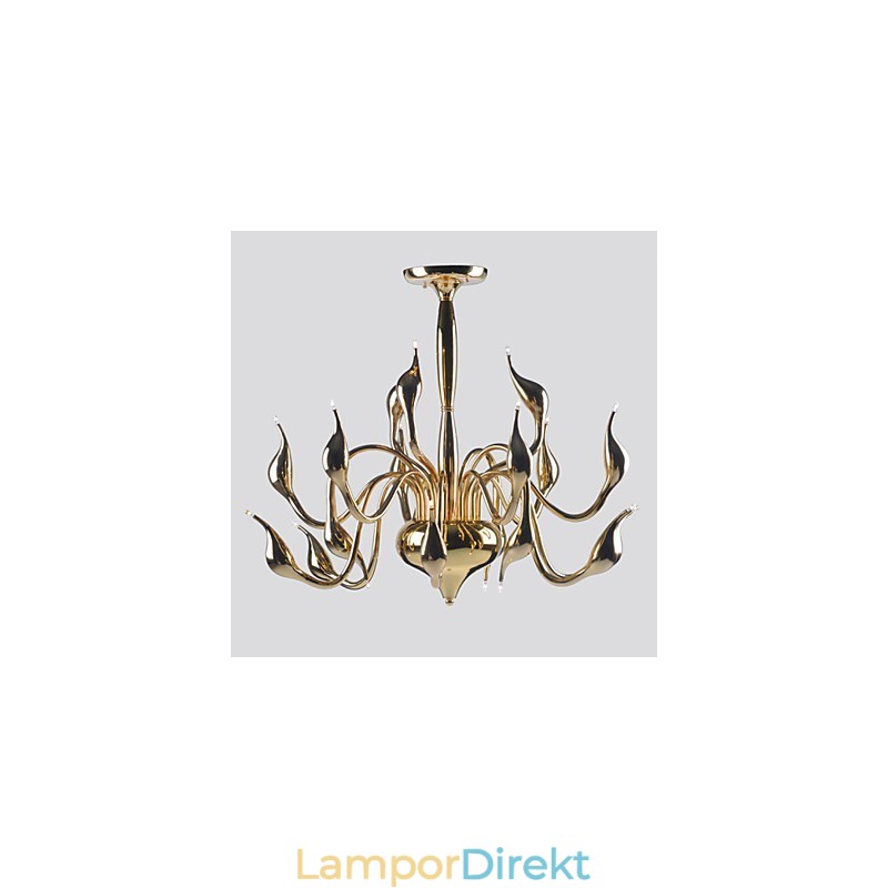 Modern Ljuskrona Light 18 Lights G4 Guldplätering