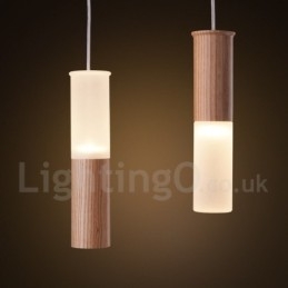 Modern Contemporary 7 Light Wood Pendel Light