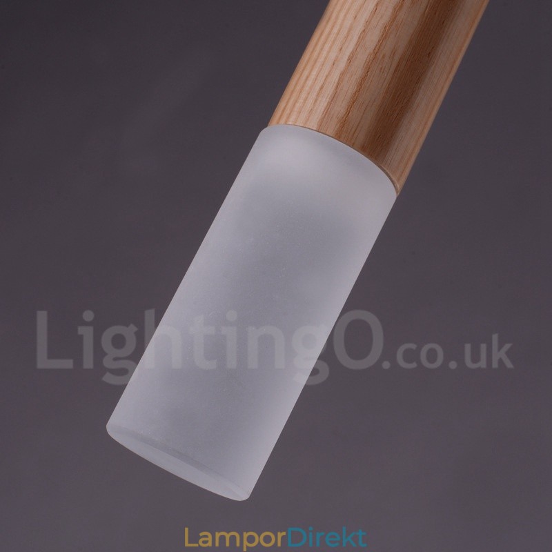 Modern Contemporary 7 Light Wood Pendel Light