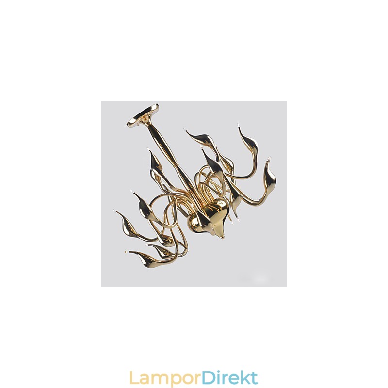 Modern Ljuskrona Light 18 Lights G4 Guldplätering