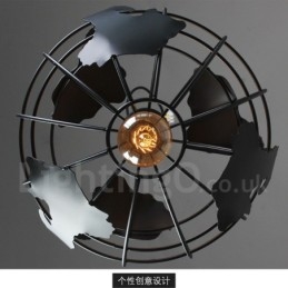 Country Vintage Globe Metall Taklampa