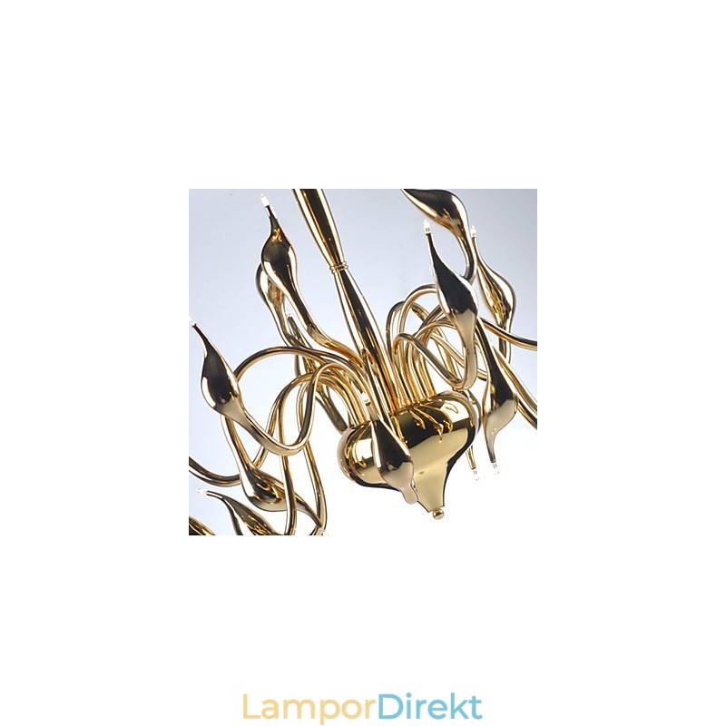 Modern Ljuskrona Light 18 Lights G4 Guldplätering