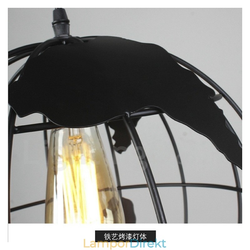 Country Vintage Globe Metall Taklampa