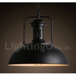 Svart Land Vintage Metall Taklampa