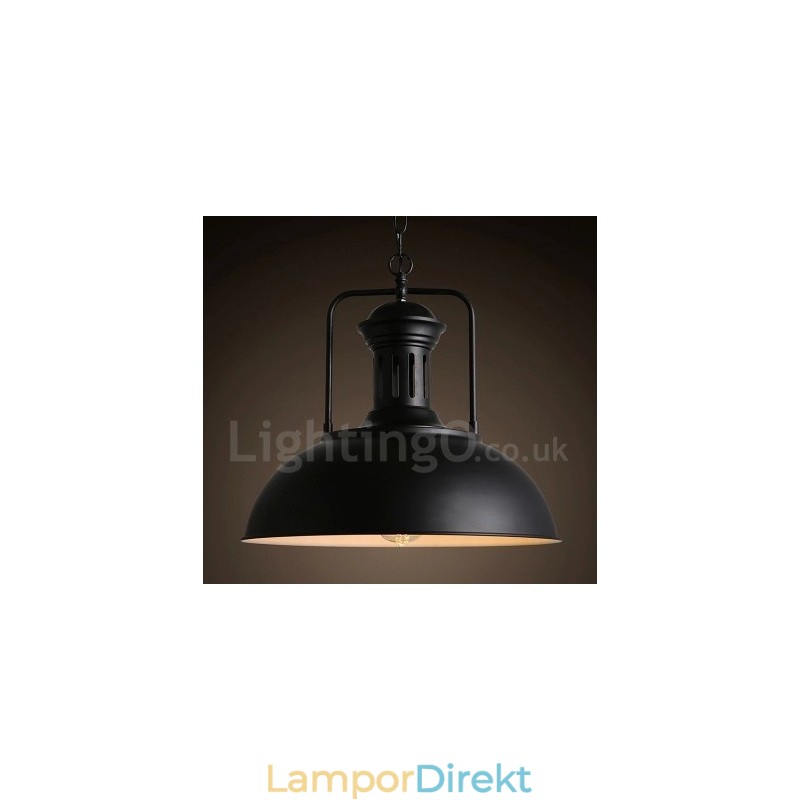 Svart Land Vintage Metall Taklampa