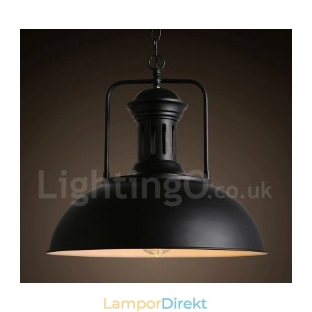Svart Land Vintage Metall Taklampa Svart Land Vintage Metall Taklampa