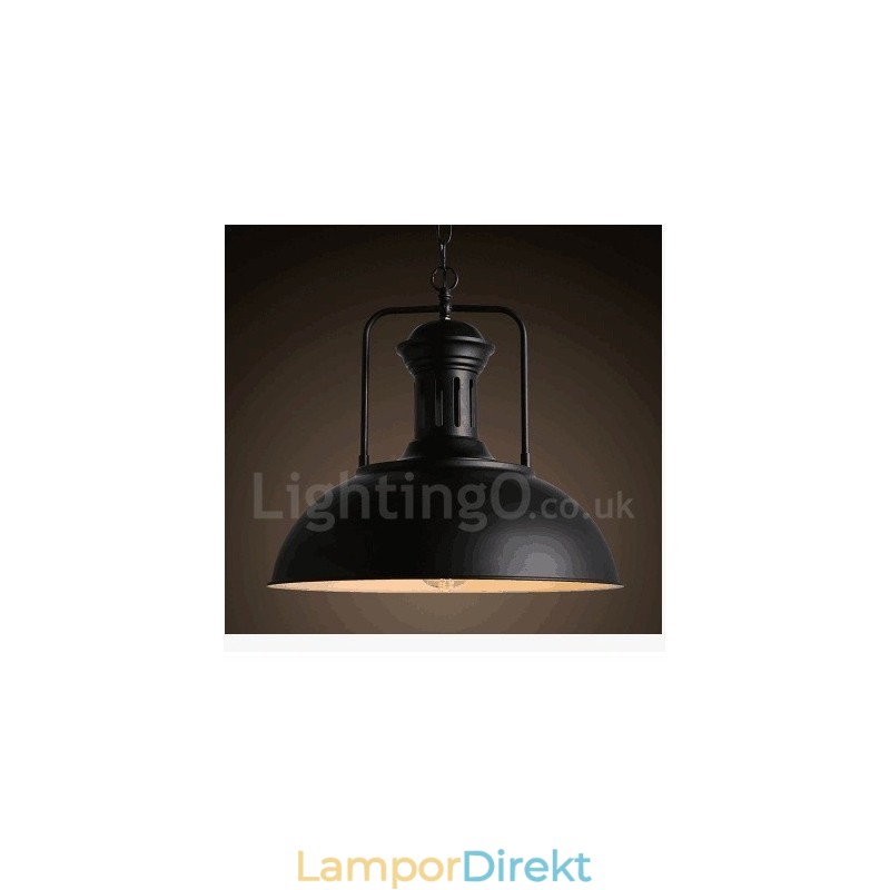 Svart Land Vintage Metall Taklampa
