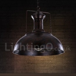 Svart Land Vintage Metall Taklampa