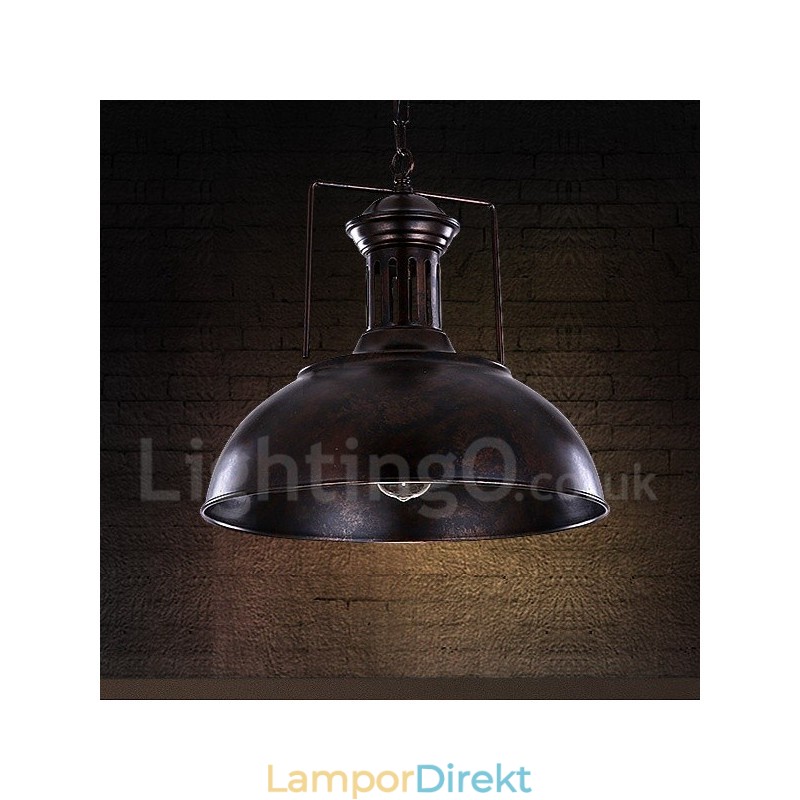 Svart Land Vintage Metall Taklampa