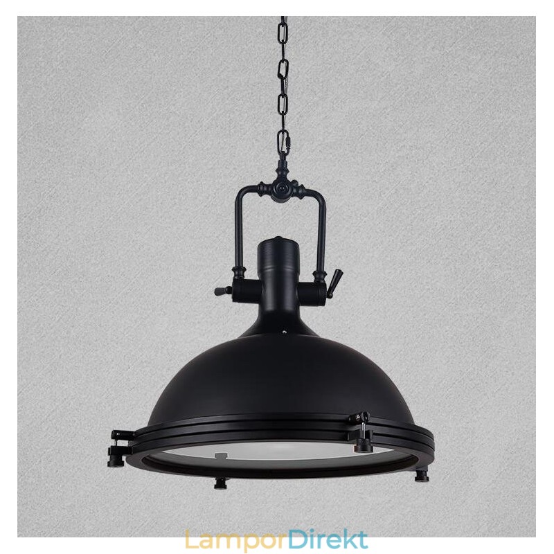 Svart Vintage Metall Taklampa