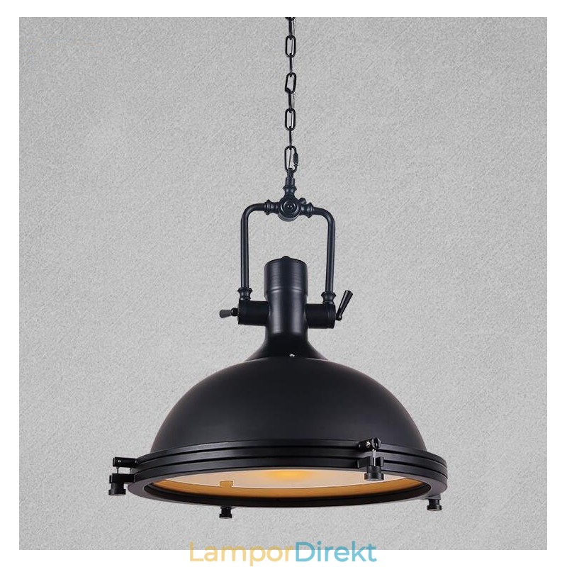 Svart Vintage Metall Taklampa