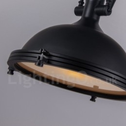 Svart Vintage Metall Taklampa