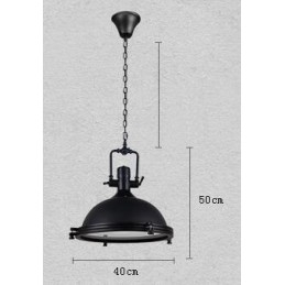 Svart Vintage Metall Taklampa