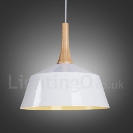 Modern Och Modern Trä Metall Taklampa