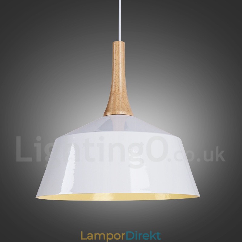 Modern Och Modern Trä Metall Taklampa