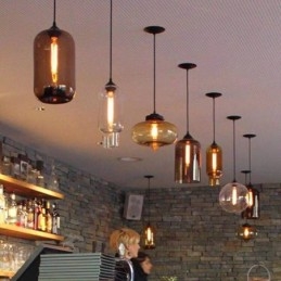 Modern Contemporary Multi Colors 1 Ljus Glas Taklampa