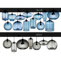 Modern Contemporary Multi Colors 1 Ljus Glas Taklampa