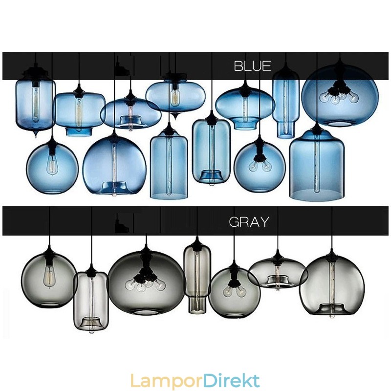 Modern Contemporary Multi Colors 1 Ljus Glas Taklampa