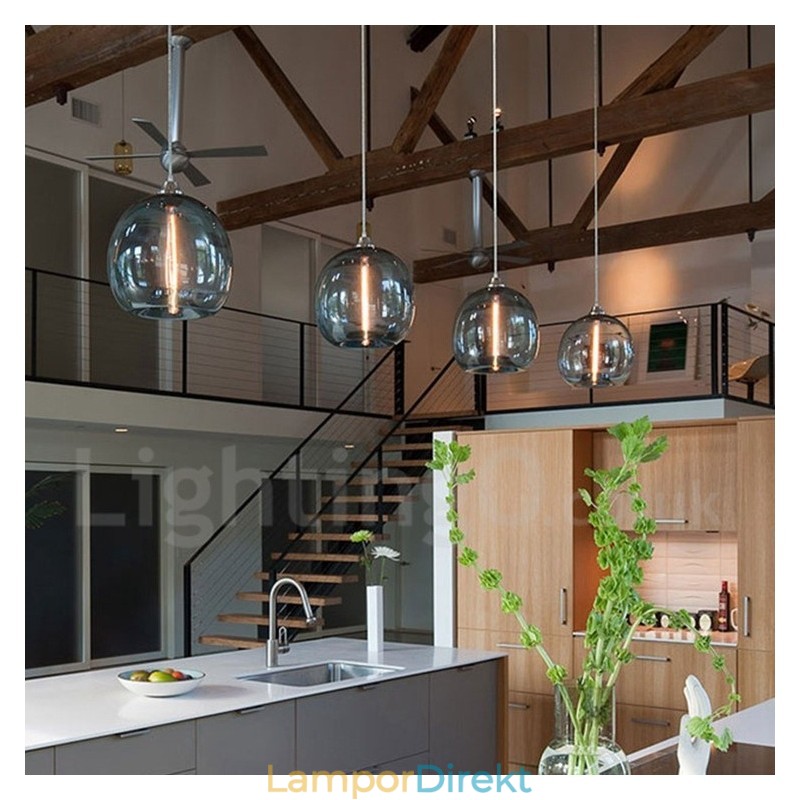 Modern Contemporary Multi Colors 1 Ljus Glas Taklampa