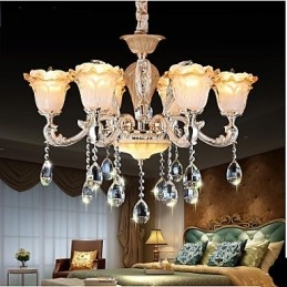 European Style Retro Crystal Pendellampa Americange Lampa