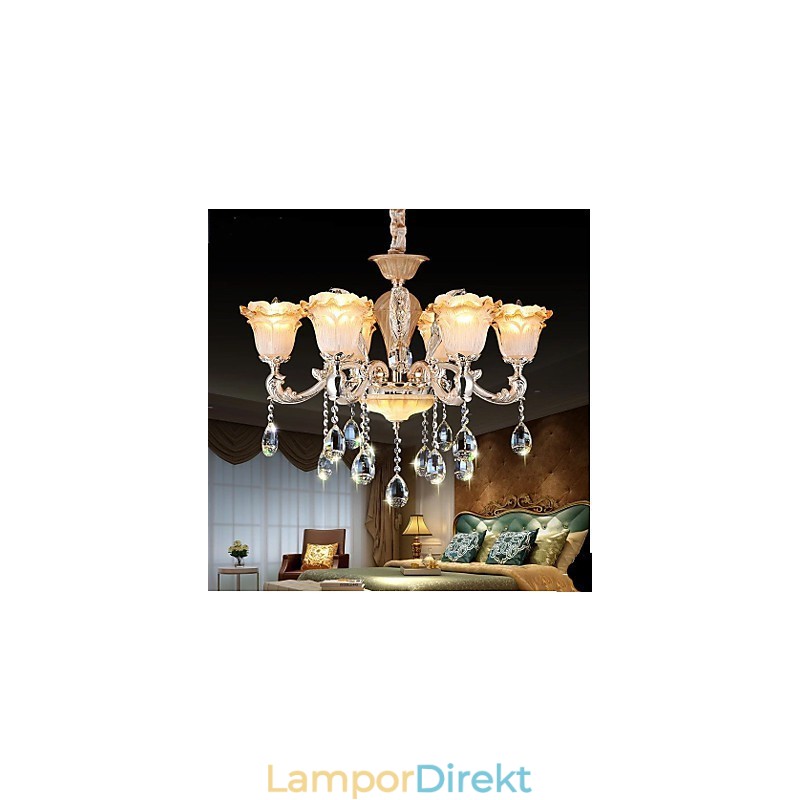 European Style Retro Crystal Pendellampa Americange Lampa