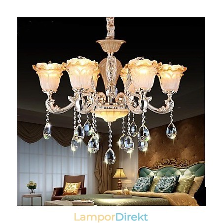 European Style Retro Crystal Pendellampa Americange Lampa European Style Retro Crystal Pendellampa Americange Lampa