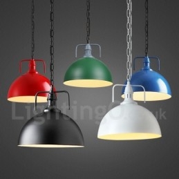 Vintage Multi Colors Metall Taklampa