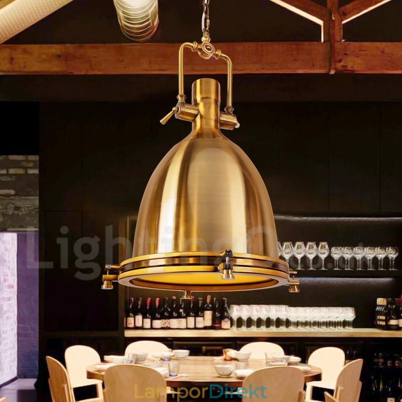 Vintage Metall Taklampa