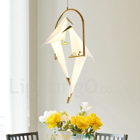 Modern Contemporary Paper Crane 2 Light Pendel Light Modern Contemporary Paper Crane 2 Light Pendel Light