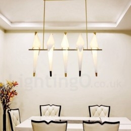 Modern Contemporary Paper Crane 5 Light Pendel Light