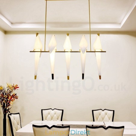 Modern Contemporary Paper Crane 5 Light Pendel Light Modern Contemporary Paper Crane 5 Light Pendel Light