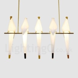 Modern Contemporary Paper Crane 5 Light Pendel Light