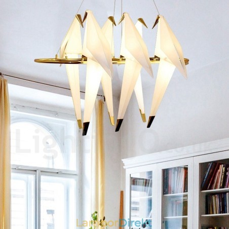 Modern Contemporary Paper Crane 6 Light Pendel Light Modern Contemporary Paper Crane 6 Light Pendel Light
