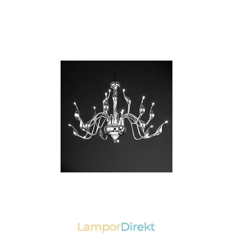 Modern Chandelier Light 18 Lights G4 Chrome Finish
